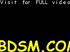 Lusty Brunette Slave Spreads Nana for BDSM Toy Masturbation Torment