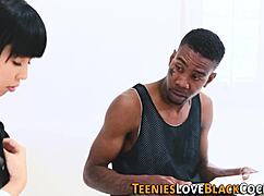 Asian Teen Throats Huge BBC Deep!