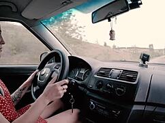 long haired teen sucks huge cock and rides for drivers license