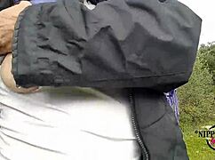 Think you can handle this kinky milf mommy flashing pierced nipples pussy and ass on busy streets?