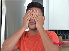 What if naughty petite latina stepsister's tan lines led to rough pov blowjob fantasy?