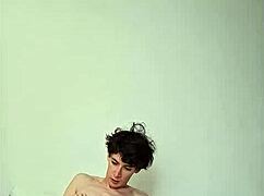 skinny girl masturbates horny on sunny bed day