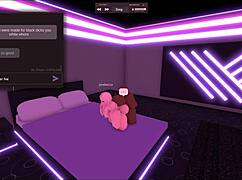 Blonde cheats on boyfriend with big black cock during Roblox play session