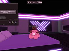 Blonde cheats on boyfriend with big black cock during Roblox play session