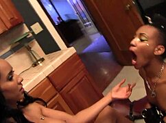 Huge Tits Latinas Isis Love and Nikki Darlin Gape Pussies with Strapon Toys