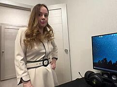 hey stepson you caught russian stepmom with fuck doll