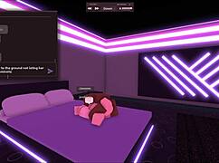 Blonde cheats on boyfriend with big black cock during Roblox play session