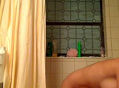 Blissful waves of ecstasy from her bath-time oral adventures