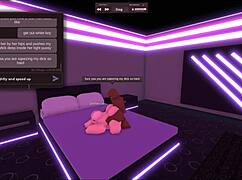 Blonde cheats on boyfriend with big black cock during Roblox play session