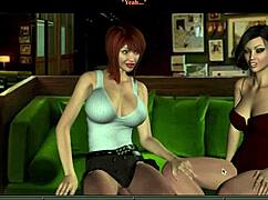 in tara 2's hotel ending 31 she joins zayna in sauna shaving her redhead big tits pussy for fuck