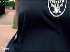 Wifey Flashes Massive Tits on Street Dare!