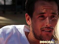 outside under the sun the delightful chubby brunette milf luna star with huge tits gushes in her experienced fucking adventure