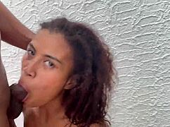 My skinny latina stepsis sucks cock bribes me then i pound her tight black pussy