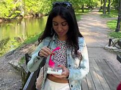 my friend sneaks up with that toy from flirtwithsb makin me cum hard right there in public on the street