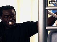 Lucky horny teen bends over big black cock roommate spooning tight pussy vacation dorm fuck