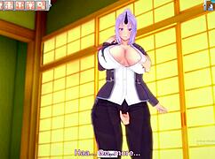 ken shion hits slime orgasm in game play