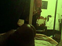 mysterious shemale strokes her throbbing cock to explosive cum