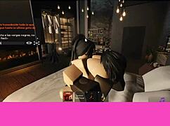 bbc stuffs big cock deep in latina pussy doggystyle bent over wet