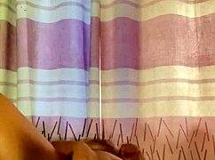 damn this ebony whore's big tits bounce wild on that huge dildo...