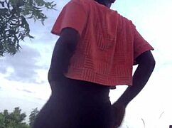 Crazy Girl Twerks Half Naked Amid Forest Trees