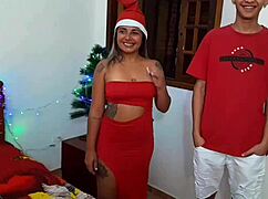 Christmas Special Luara Sonza Squirts Hard on Myke Brazil's Huge Cock