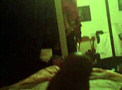 mysterious shemale strokes her throbbing cock to explosive cum