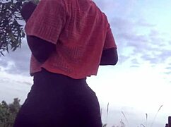 Crazy Girl Twerks Half Naked Amid Forest Trees