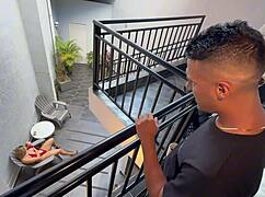 my blonde colombian stepmom milf craves bbc creampie interracial pounding with david bander karen sleent