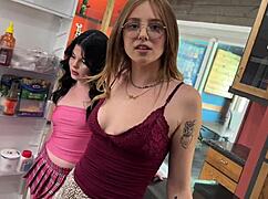 Hey stepsis Lola and Lucy take on horny bro Scott in house fantasy