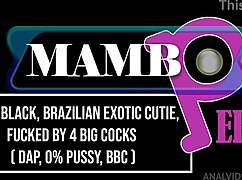 Meyzi black brazilian takes three big cocks dap atm dirty talk