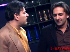 Blonde brunette black tattooed trio party into wild group sex