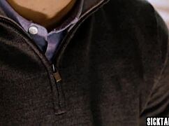 joshua lewis strokes monster cock on lauren phillips' huge tits and ass.