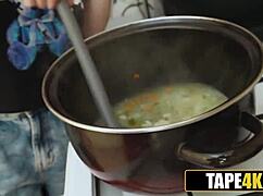 dirty old man spots son's tight teen girlfriend pays to pound her desk hard. cash flies as he stretches small tits petite pussy.