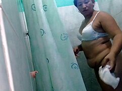 comes home from work for a steamy bath then masturbates big pussy to orgasm