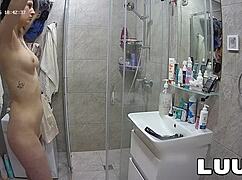 beautiful alice showers nude on amateur reality show.