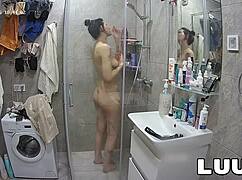 beautiful alice showers nude on amateur reality show.