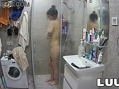 beautiful alice showers nude on amateur reality show.