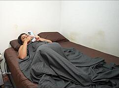 stepbrother cuddle sharing bed soaked my panties wet