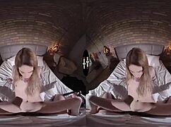 shaved big tits babe gives bj and hj in dark vr room freedom ain't free 🔥👅