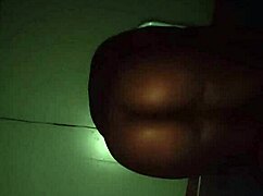 Big booty ebony deepthroats and rides black cock like a pro