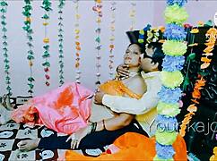 कर्वी मिल्फ की बड़ी गांड सुहागरात के राज सिखाती है बेडरूम में