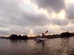 Blonde Flashes Big Boobs on Outdoor Boat