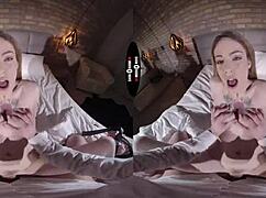 shaved big tits babe gives bj and hj in dark vr room freedom ain't free 🔥👅