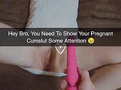 Pregnant girlfriend sneaks creampie cheating thrill on snapchat