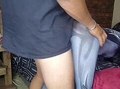 grace as spidergirl bends over takes anal creampie filling her tight ass