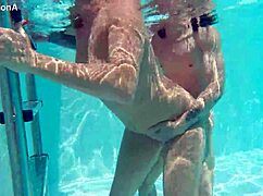 Underwater Anal Pounding! Her Toyboy Fucks Ass Hard with Toys