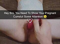 Pregnant girlfriend sneaks creampie cheating thrill on snapchat