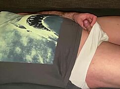 Pissing Streams Soak Small Cock And Jaws In Wet Mess