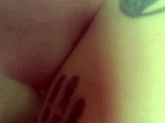 look at this goth slut bound in fishnets, dripping as toy fucks her to orgasm!