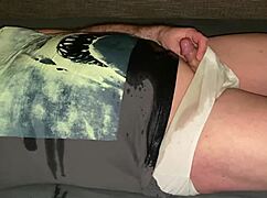 Pissing Streams Soak Small Cock And Jaws In Wet Mess